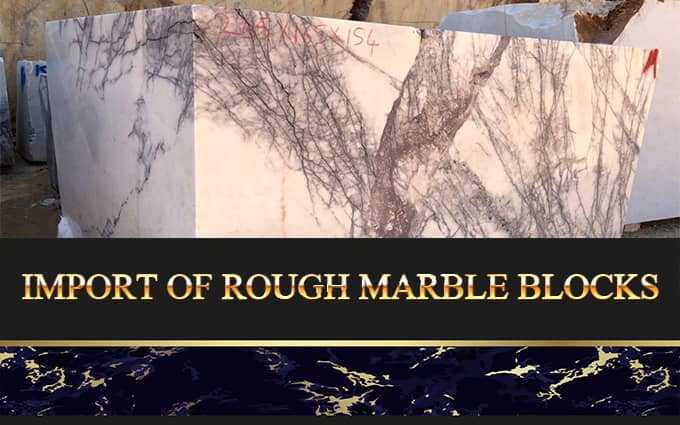 Import Of Rough Marble Blocks