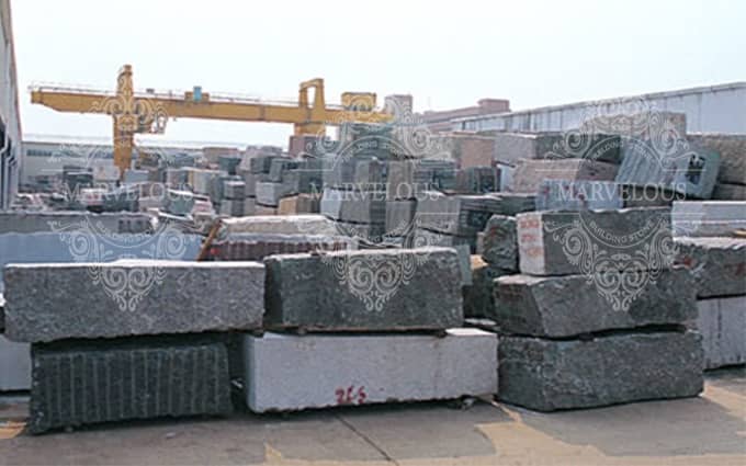 import of granite blocks