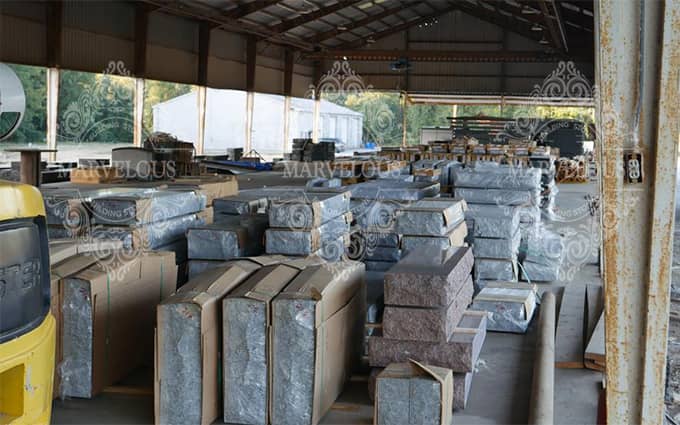 import of granite blocks