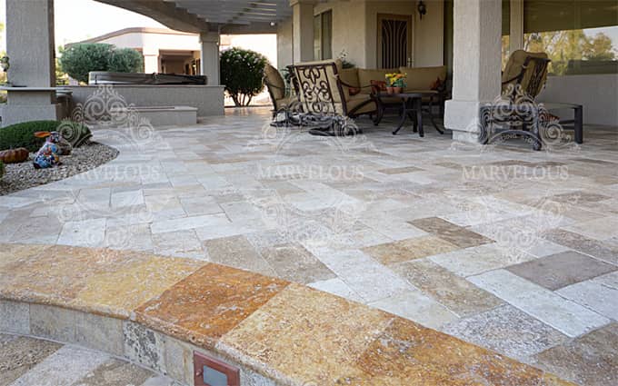 travertine pavers