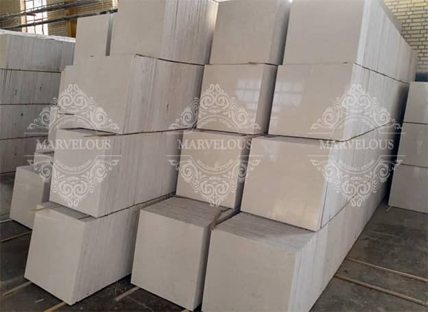 Production of Dehbid cream marble
