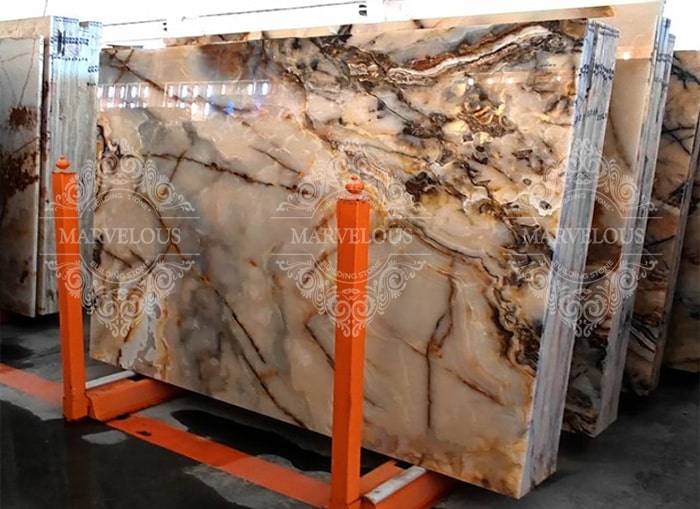 Golden cloudy onyx stone wholesale