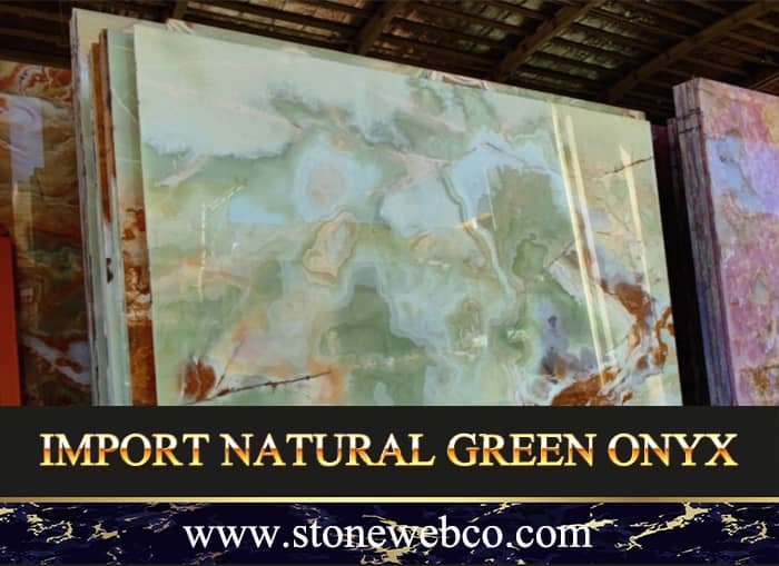 Import natural green onyx