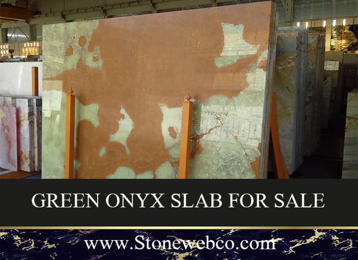 Green onyx slab for sale